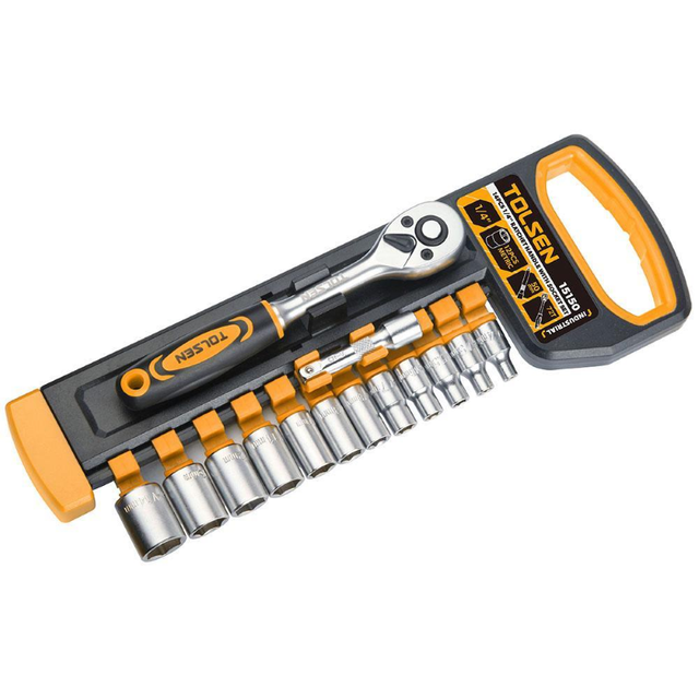 Satz 14-Teilig Umkehrknarre Mit 1/4" Tolsen-Steckschlussel