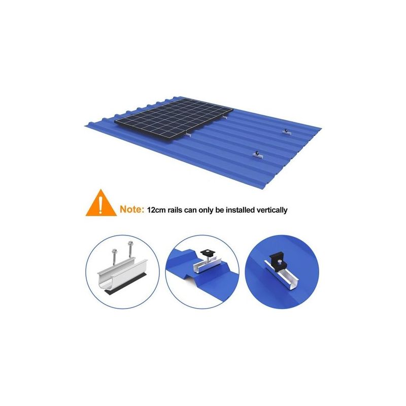 Verstellbare Solarmodulhalterung (30–35 Mm), Photovoltaik-installationsset Für Balkone, Doppel-solarmodulhalterung Inklusive Schrauben Und Muttern