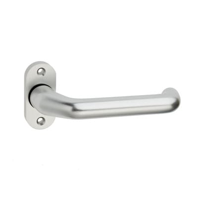 EDI - Profiltürdrückerlochteil 1308/0000 Aluminium F1 oval 8 mm gekröpft