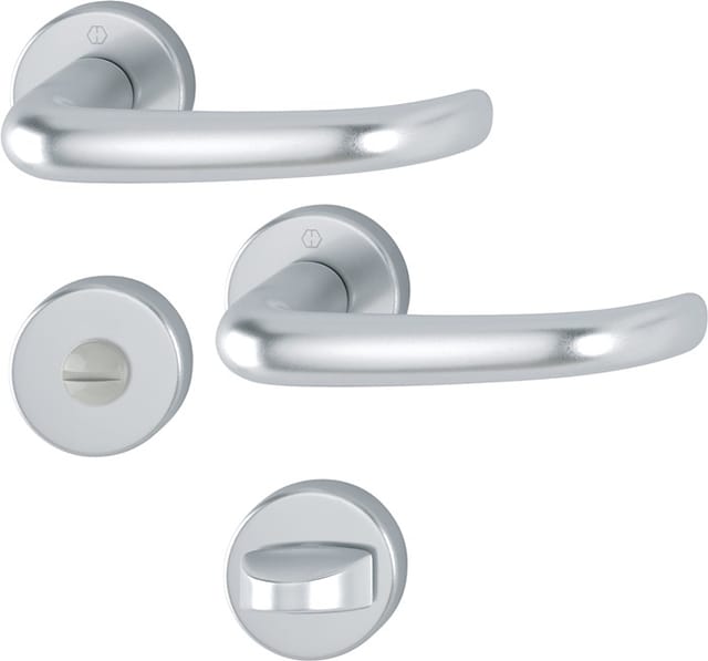 Rosettengarnitur San Francisco 1301/42KV/42KVS Aluminium F1 U-Form sk/ol din links / rechts d/d