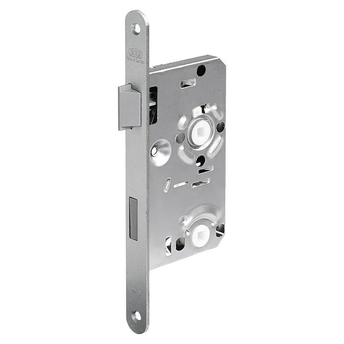 Zimmertür-Einsteckschloss 0215 bad 18/ 55/78/8 mm din links silber abgerundet Klasse 1 Kunststoff