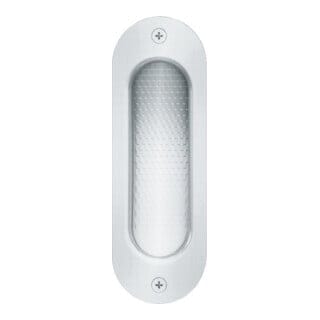 FSB - Schiebetürmuschel 4212 oval,40x120 mm,ungelocht,Edelstahl feinmatt