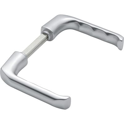 Hoppe - Türdrückerpaar London 113 h Aluminium F1 ohne Rosetten Vierkant 10 mm