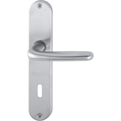 Hoppe - Langschildgarnitur Cardiff E1850Z/302 Edelstahl F69 ob 72 mm din links / rechts