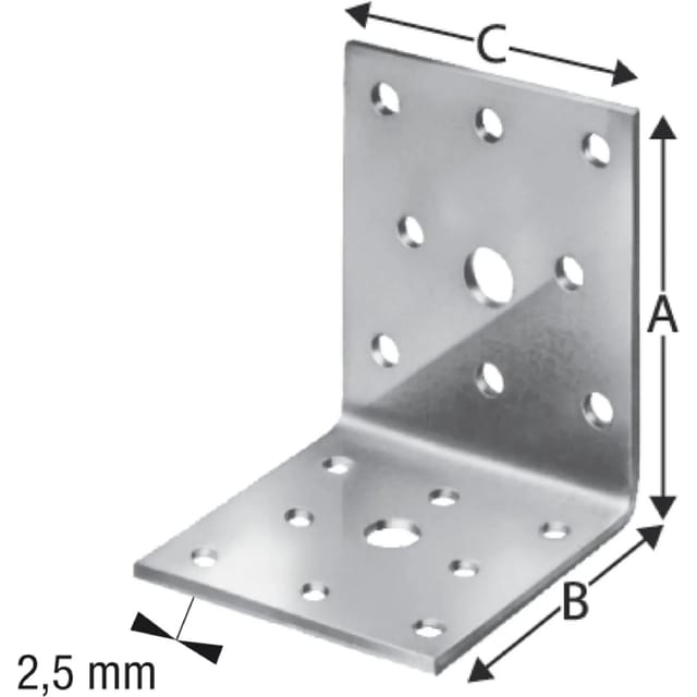 Dresselhaus - Simpson ac Winkelverbinder (Holzverbinder) 65x65x55 mm Bauwinkel feuerverzinkt