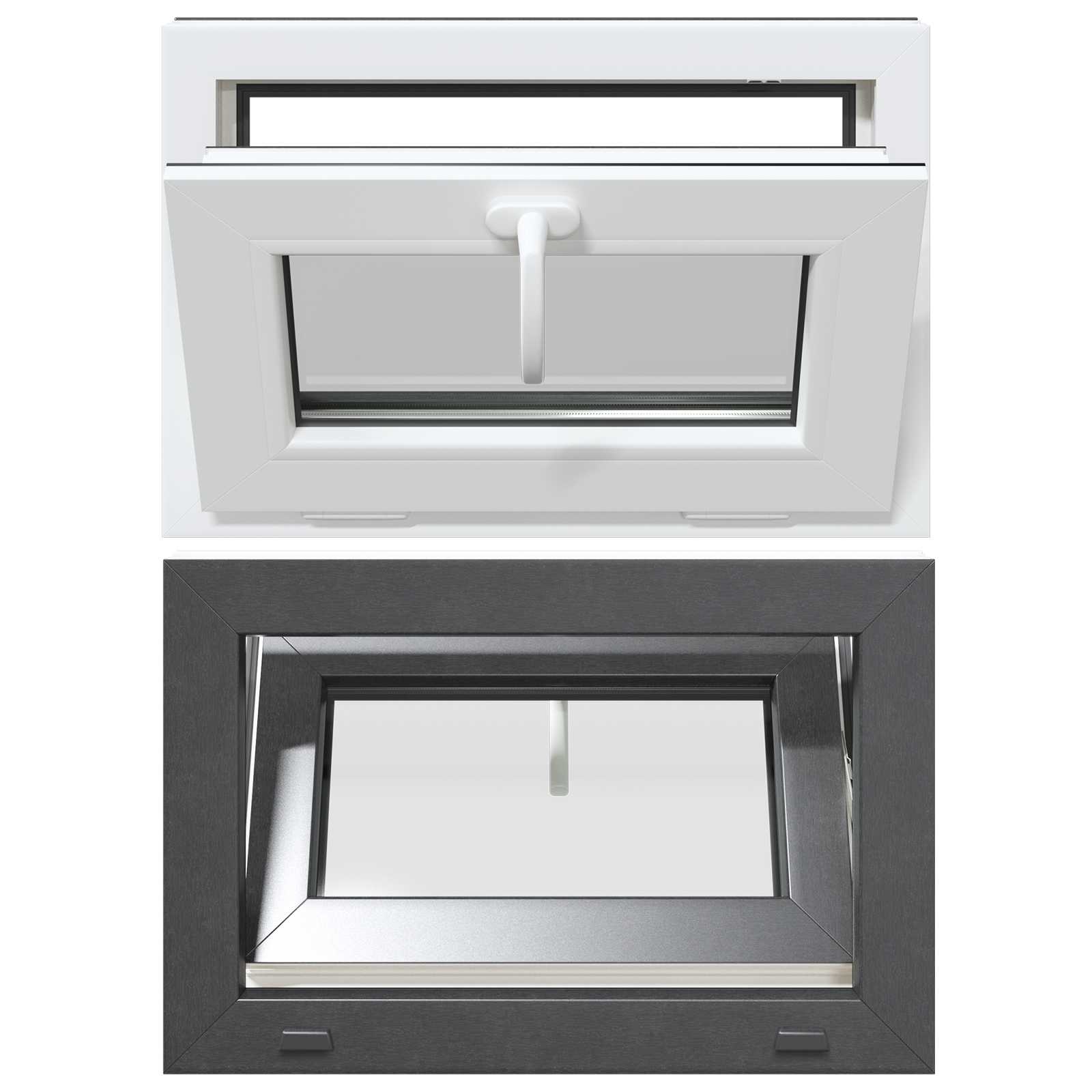 Vidaxl Basement Window Risor 60 X 40 Cm Pvc And Clear Plain Glass