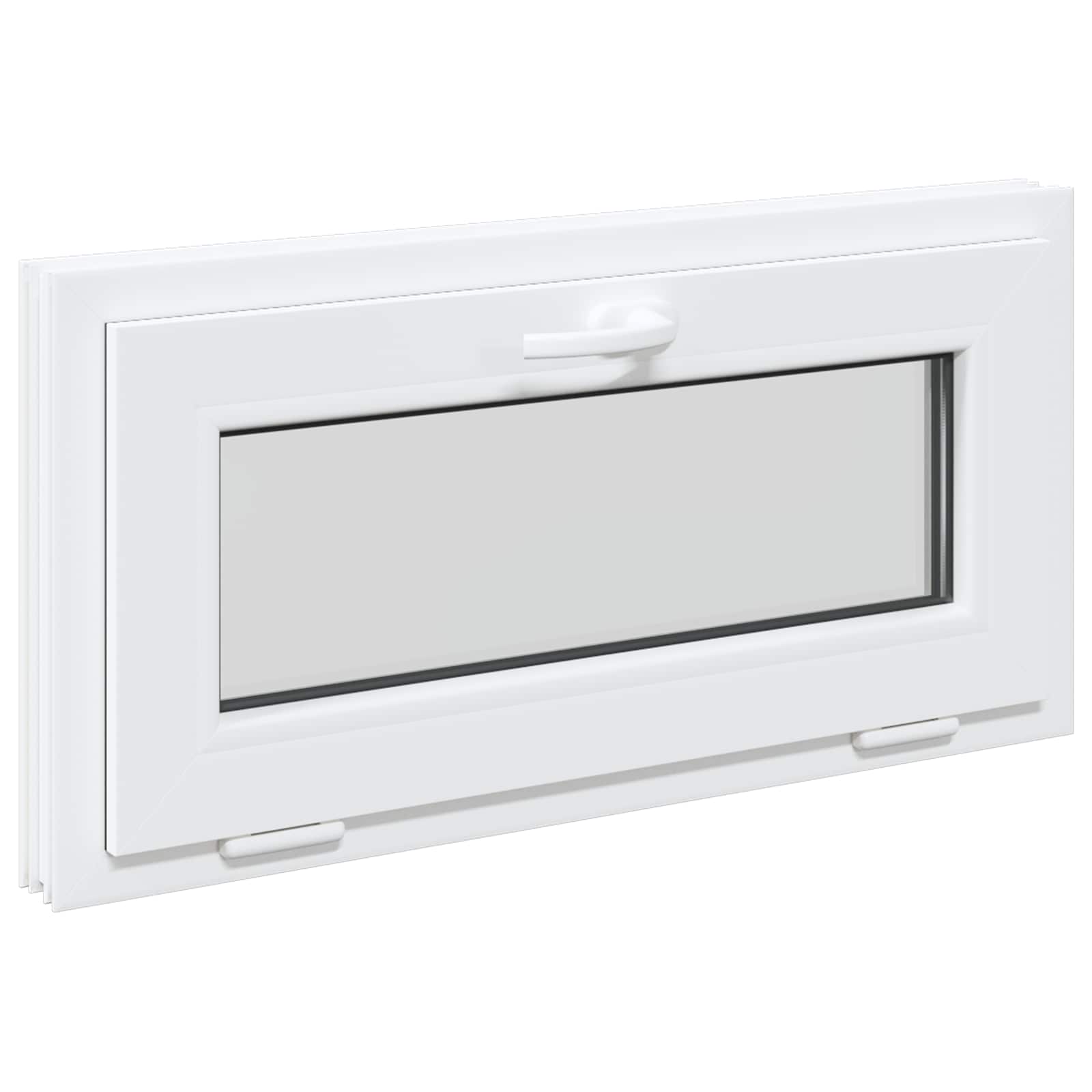Vidaxl Basement Window Risor 80 X 40 Cm Pvc And Clear Plain Glass