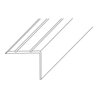 P&g - LM-Treppenwinkel 25 x 20 mm Länge 1000 mm Aluminium silberfarbig eloxiert einseitig gelocht