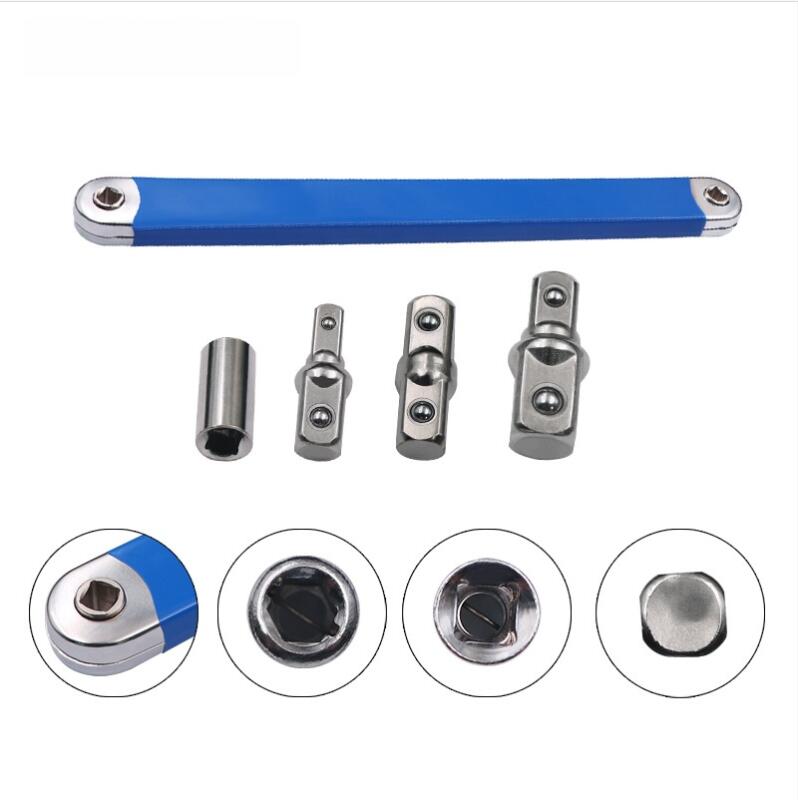 Fliti Verlängerungsschlüssel Mit Versatz Für Beengte Platzverhältnisse – Hochkohlenstoffstahl – Inklusive 1/4", 3/8"- Und 1/2"-adaptern – Profiwerkzeug