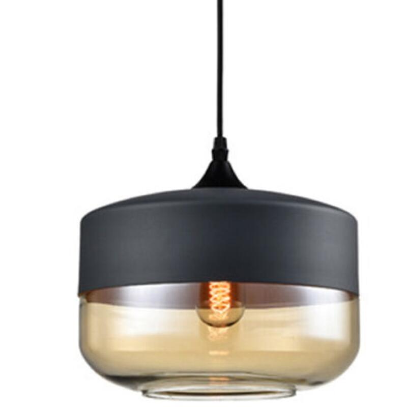 Fliti Pendelleuchte, Abgeflachtes Zylinderdesign, Retro-vintage-stil, Kronleuchter Mit Glasschirm Und Verstellbarem Kabel, Beleuchtung Für Esszimmer, Schlafzimmer, Wohnzimmer, Bar, Rauchglas