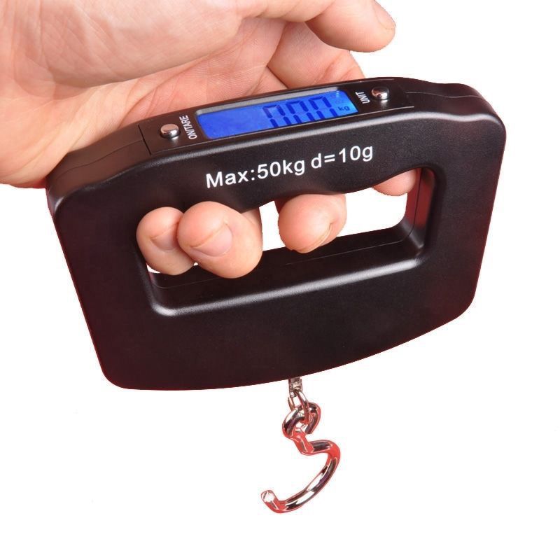 Fliti Steelyard Mini-gepäckwaage Mit Aufhängehaken Und Hintergrundbeleuchtetem Lcd-display Für Zuhause, Bauernhof, Fabrik, Jagd, Outdoor-aktivitäten, 50 Kg