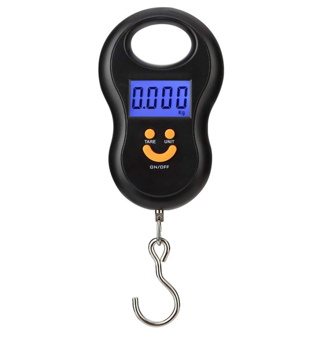 Fliti Tragbare Gepäckwaage/hänge-kofferwaage 110 Lb / 50 Kg Gepäckwaage Mit Hintergrundbeleuchtetem Lcd-bildschirm Und Aufhängehaken Für Reisen, Zuhause Und Outdoor-aktivitäten