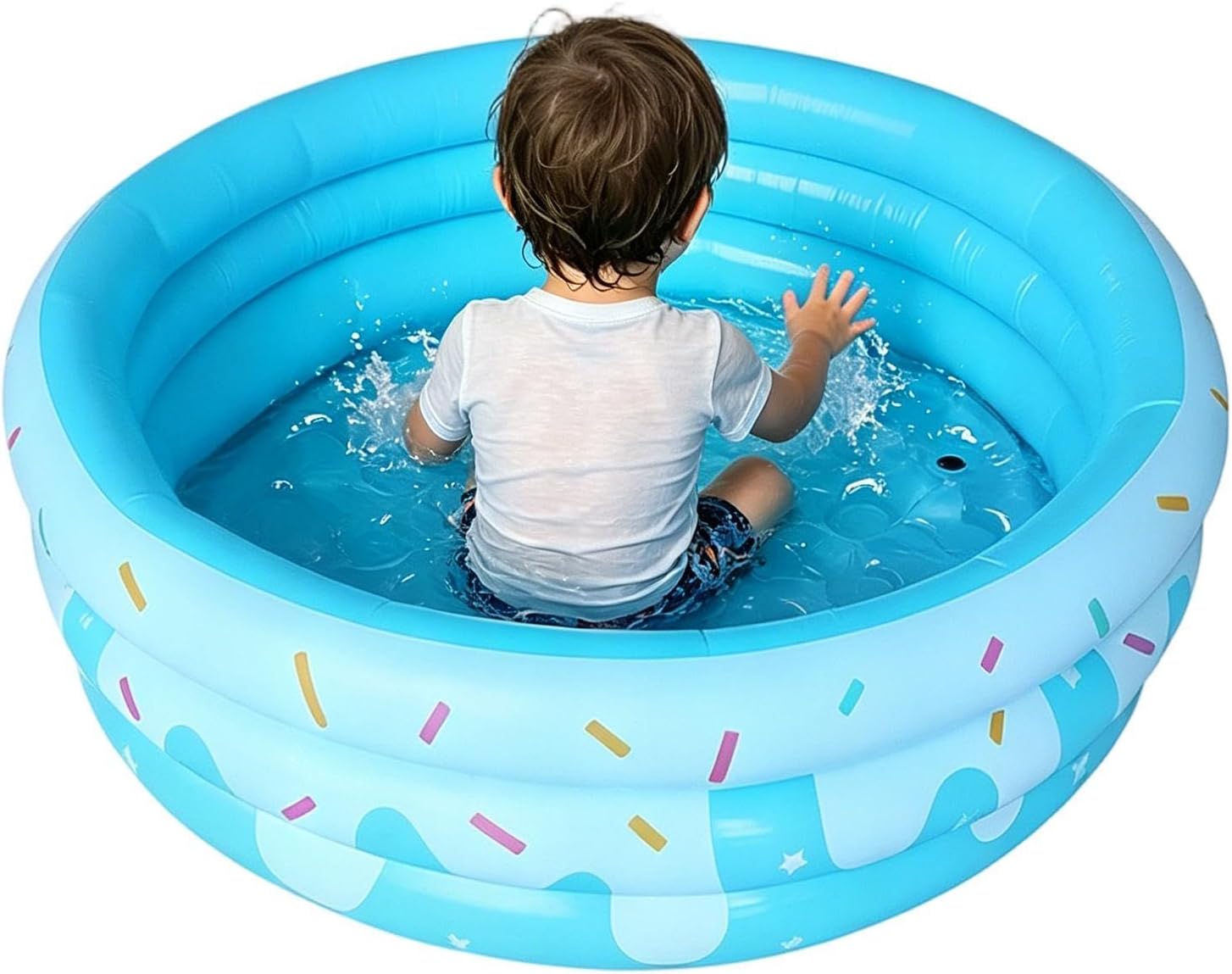 Fliti Aufblasbares Planschbecken Für Kleinkinder Aufblasbares Kinderbecken Für Jungen, Garten, Sommer, Camping, Strand, Kita, Park, Rasen, Badezimmer