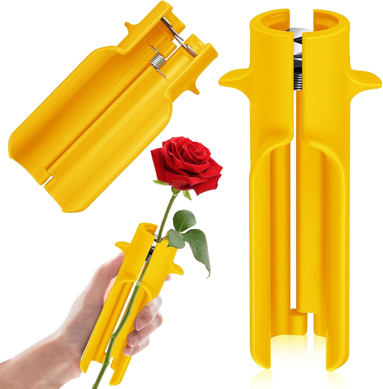 Fliti Rosendornenentferner, Blumenreiniger, Dornenschneider, Blattentferner, Gelb, Blumenarrangements, Mühelos, Neue Verbesserungen, Professioneller Florist