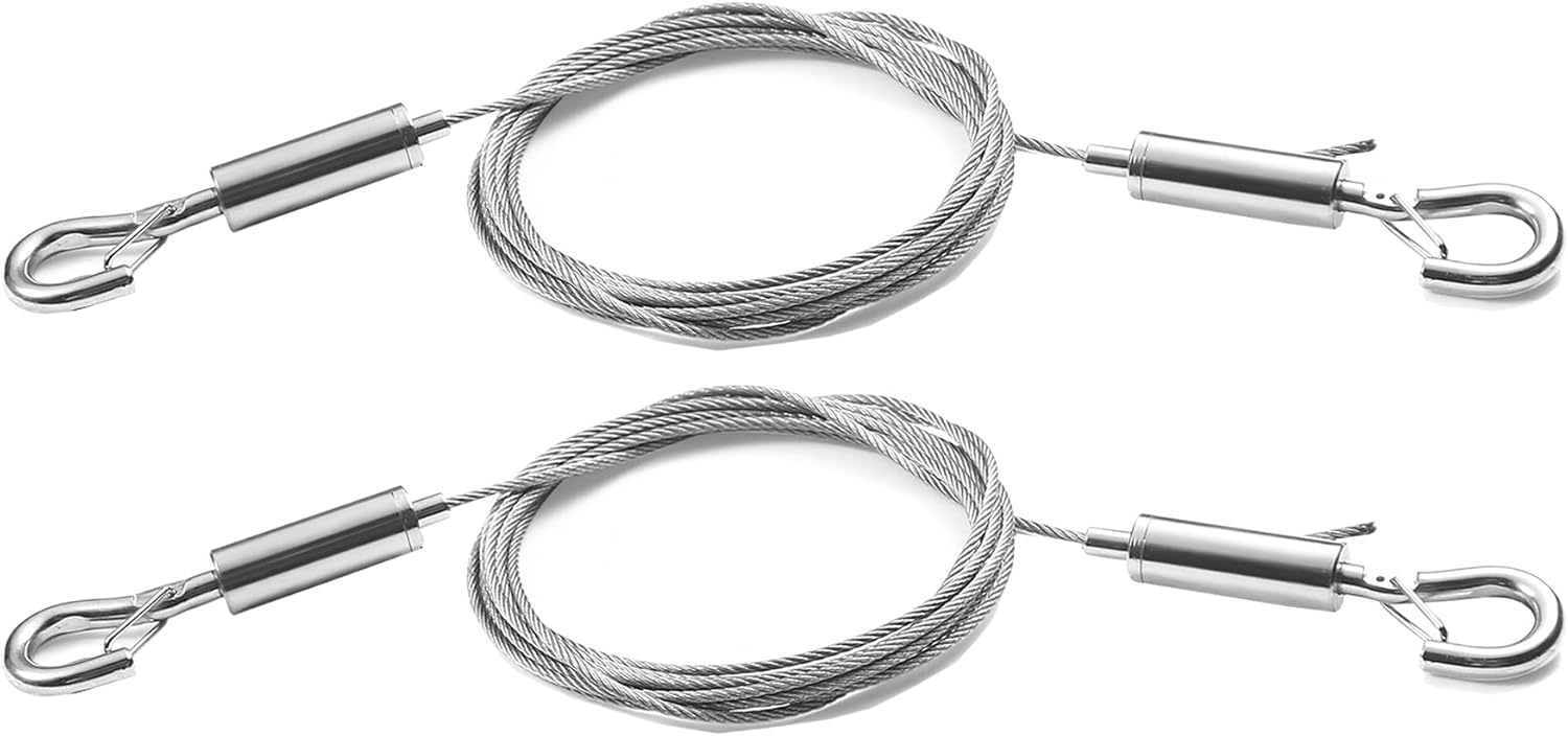 Fliti 2-teiliges Verstellbares Bilderaufhänge-set – Robustes 2 M X 1,5 Mm Edelstahlseil Für Spiegel, Lampen, Werbetafeln U. V. M. – Tragkraft Bis Zu 30 Kg