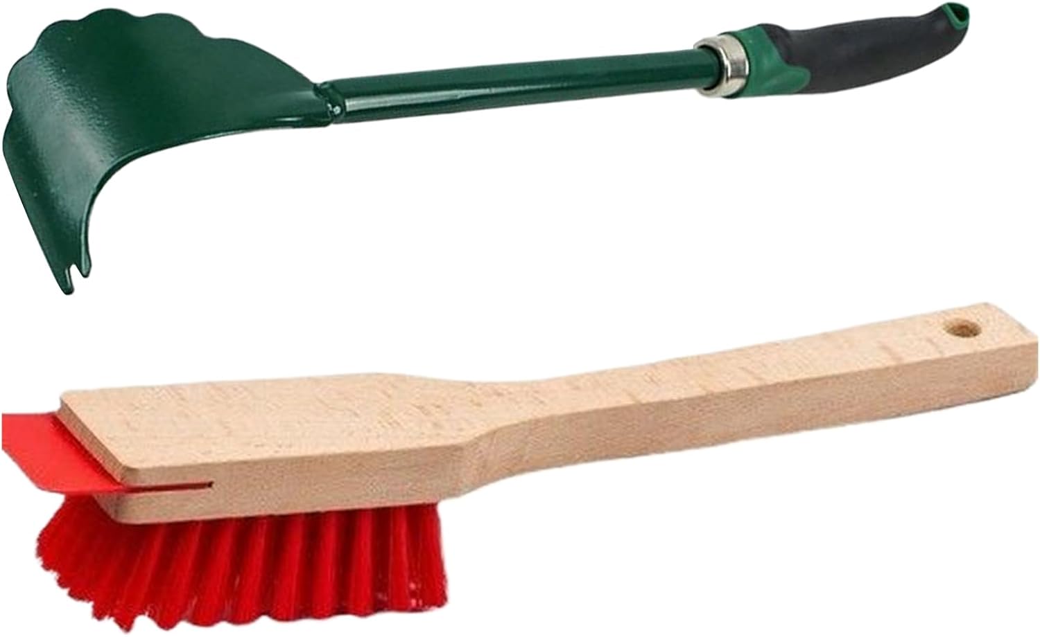 Fliti 2-teiliges Rasenmäher-reinigungsset, Rasenmäher-deckschaber, Mähdeck-reinigungswerkzeug Mit Steifer Borstenbürste Für Landschafts- Und Gartenpflege