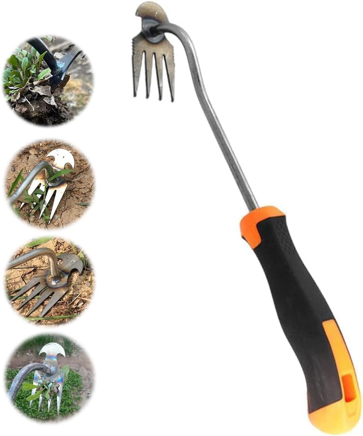 Fliti Garten-unkrautstecher, Manuelles Unkrautentfernungswerkzeug, Unkrautstecher Aus Edelstahl, Manueller Unkrautentferner, Unkrautentferner Aus Edelstahl Für Den Außenbereich, Gartendekoration