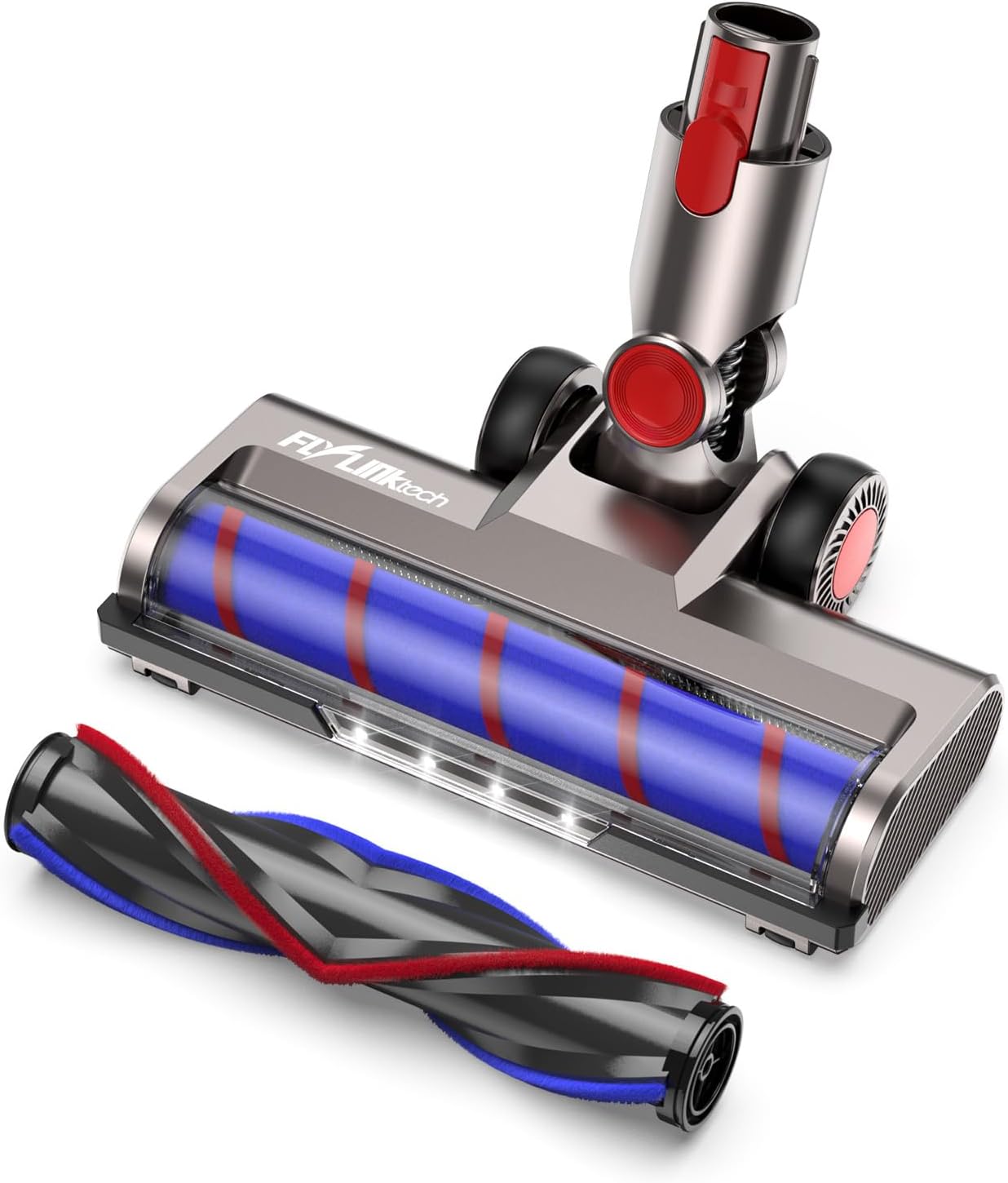 Fliti Ersatzbürste, Kompatibel Mit Dyson V7, V8, V10, V11 Und V15, Staubsaugerkopf Mit 2 Boden-/teppichwalzen, Led-licht, 180°-drehgelenk, Nicht Kompatibel Mit Der V6-serie