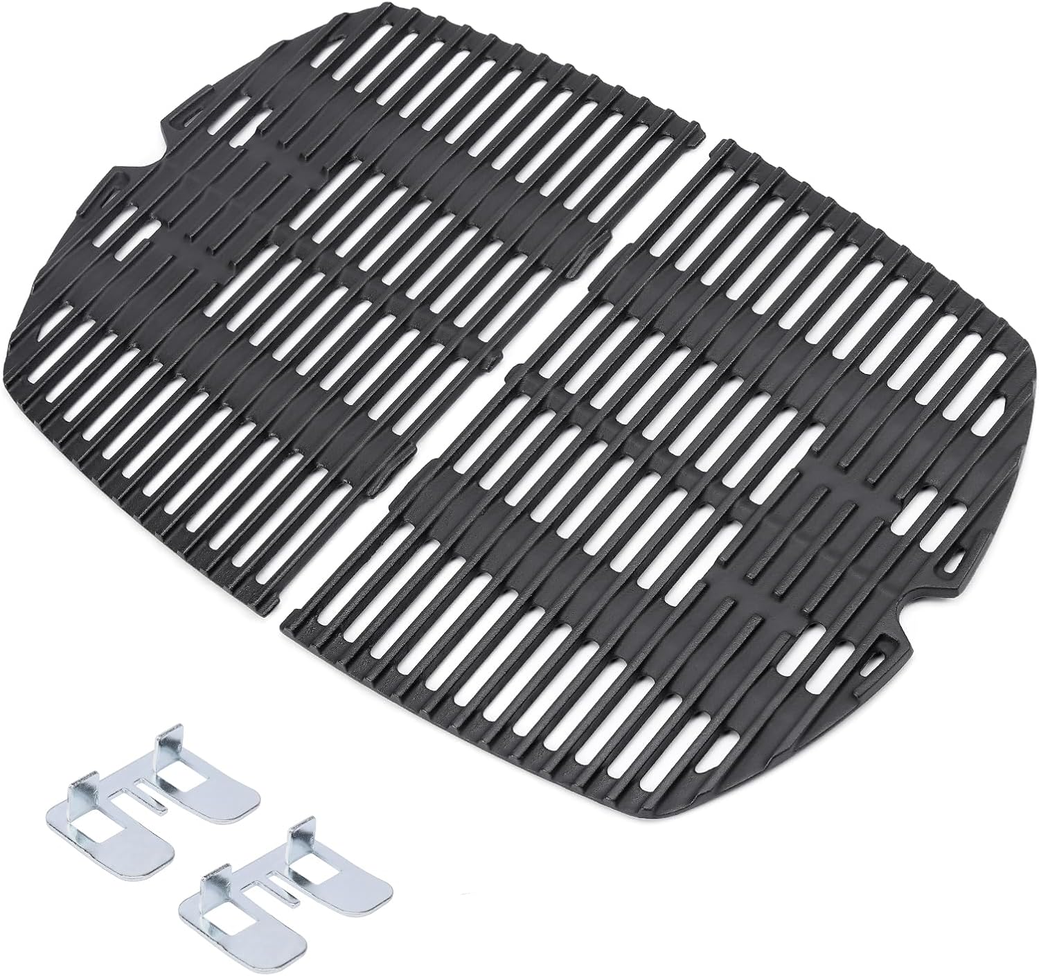 Fliti Gusseisen-grillrost Für Weber Q200, Q220, Q2000, Q2200 – 27,3 X 38,8 Cm – Ersatzteil Für Gasgrill 65811 – 2er-pack