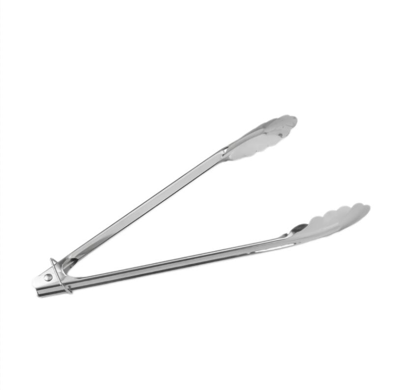 Fliti Edelstahl-cafeteriazange Mit Eichenblattmuster, 30 Cm Länge, Silberfarben
