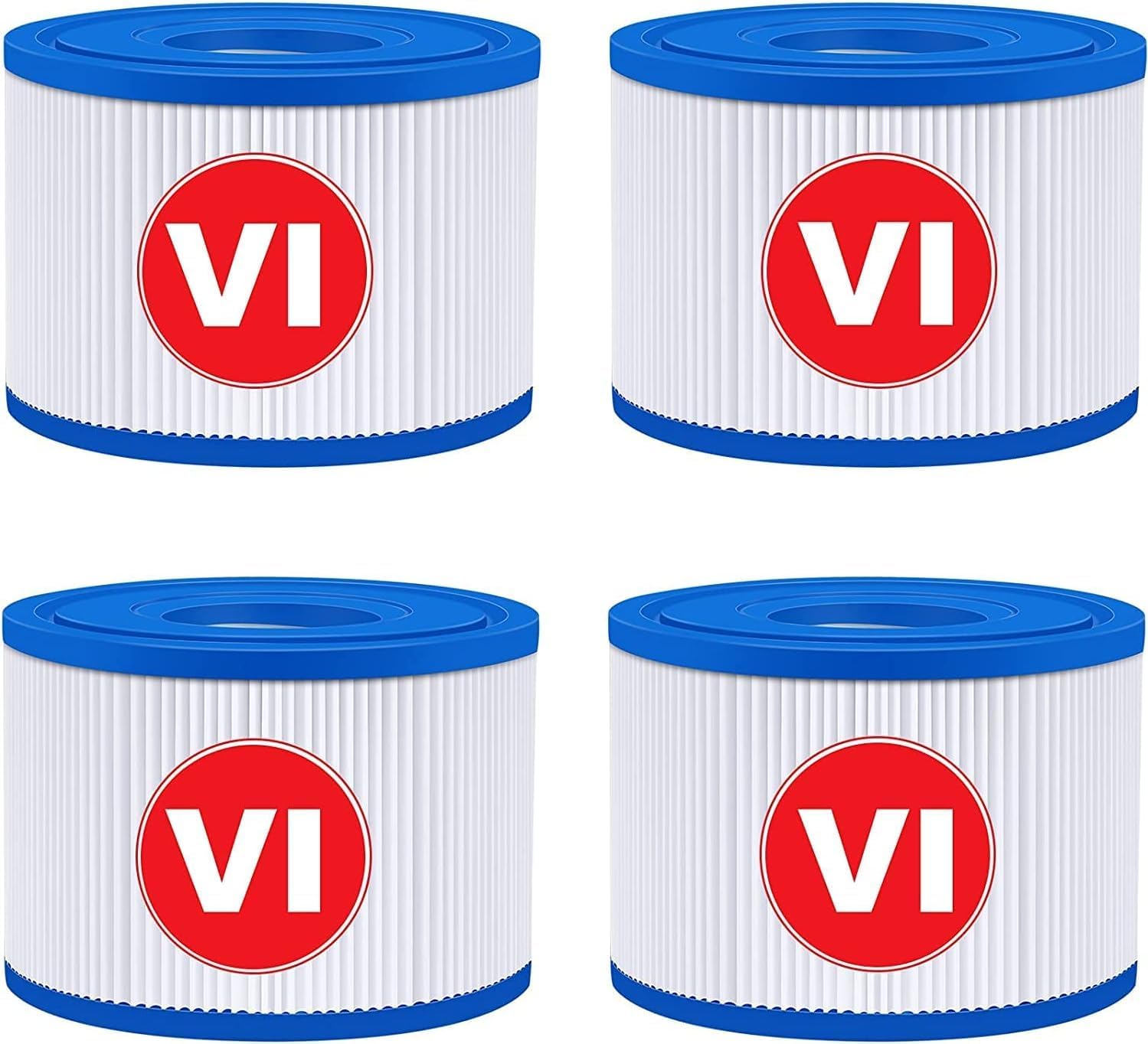 Fliti Vi Spa-filter, Vi Filterkartusche Für Schwimmbecken, Vi Filterkartusche - Kompatibel Mit Bestway 58323e, Kompatibel Mit Coleman Saluspa 90427e, Kompatibel Mit Lay-z-spa (4 Stück)