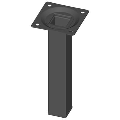 Alfer Element System 11101-00010 Möbelfuß schwarz ral 9005 25 x 25 mm Höhe 150 m
