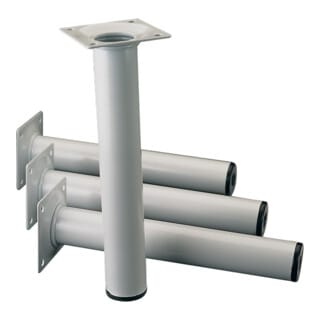 Möbelfuß weiß 30 mm Höhe 300 mm Anschraubplatte