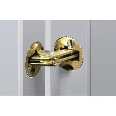 Hettich - Einbohrzylinderscharnier 14 mm Messing matt gebürstet zum Einbohren