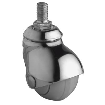 Kugellenkrolle Rad-Ø 40 mm Tragfähigkeit 30 kg M10 Gummi grau