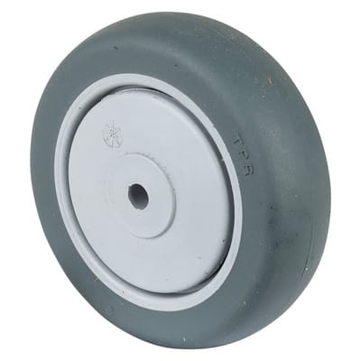 Ersatzrad Rad-Ø 100 mm Tragfähigkeit 100 kg Gummi grau Achs-Ø 8 mm Nabenlänge 36,5 mm