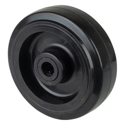 Ersatzrad Rad-Ø 125 mm Tragfähigkeit 200 kg Elastikgummi schwarz Achs-Ø 15 mm Nabenlänge 50 mm
