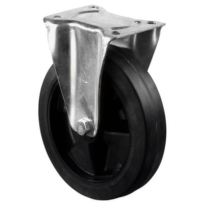 Bs Rollen - Bockrolle Rad-Ø 125 mm Tragfähigkeit 200 kg Elastikgummi Platte L115xB85 mm
