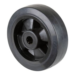 Bs Rollen - Ersatzrad Rad-Ø 160 mm Tragfähigkeit 350 kg Elastikgummi schwarz Achs-Ø 20 mm Nabenlänge 58 mm