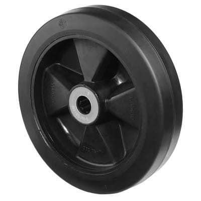 Bs Rollen - Ersatzrad Rad-Ø 200 mm Tragfähigkeit 400 kg Elastikgummi schwarz Achs-Ø 20 mm Nabenlänge 58 mm