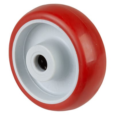 BS Rollen Ersatzrad Polyurethan rot Rollenlager Ø 80 mm 100 kg - B31.080