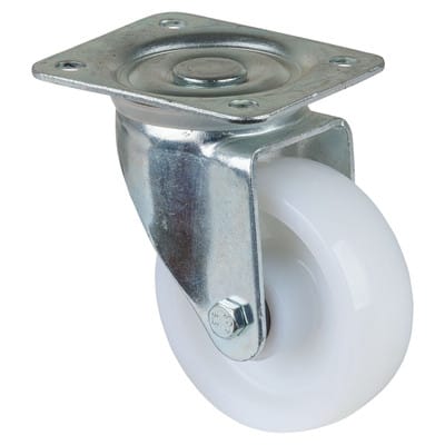 Bs Rollen - Schwerlast-Lenkrolle Rad-Ø 100 mm Tragfähigkeit 350 kg Kunststoff Platte L105xB85 mm