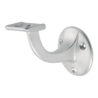Hermeta - Handlaufträger 3502 Aluminium silberfarbig eloxiert Durchmesser Wandplatte 56 mm gerade Auflage