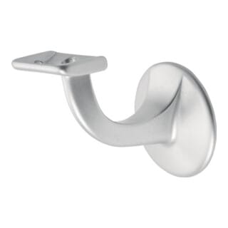 Handlaufträger 3503 Aluminium silberfarbig eloxiert Durchmesser Wandplatte 56 mm gerade Auflage