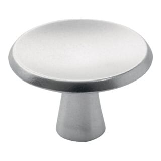 Möbelknopf 3751 Aluminiumguss silberfarbig eloxiert