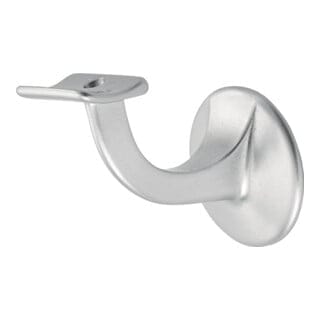 Hermeta - Handlaufträger 3501 Aluminium silberfarbig eloxiert Durchmesser Wandplatte 56 mm gewölbte Auflage
