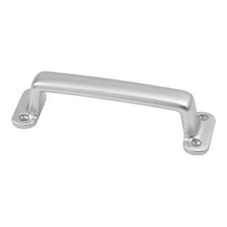 Hermeta - Handgriff Ausladung 30 mm Länge 160 mm Breite 42 mm Aluminiumguss silberfarbig eloxiert Anzahl Löcher 4, ø 3,7 mm