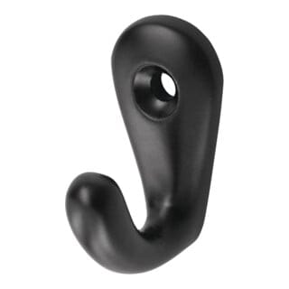 Handtuchhaken 0557 1 Haken Höhe 36 mm Aluminium schwarz kunststoffbeschichtet Ausladung 27 mm
