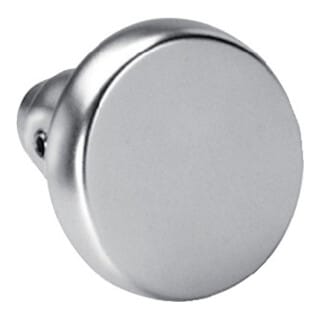 AMF - Türknopflochteil 477L Leichtmetall F1 / silberfarbig gerade rund 50 mm