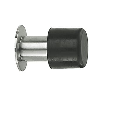 FSB - Türstopper Wand 60mm zum Schrauben - Türpuffer Gummi Stopper, Edelstahl matt