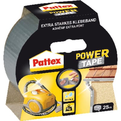 Gewebeband Power-Tape silber-grau Länge 25 m Breite 50 mm