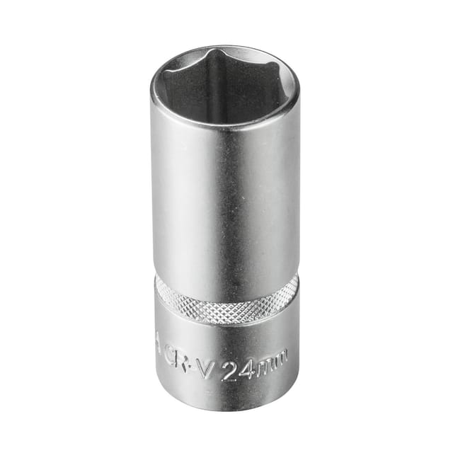 Stecknuss Sechskant 24mm 6 Kant 1/2' lang (cr-v)