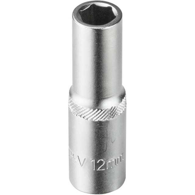 Stecknuss Sechskant 12mm 6 Kant 1/2' lang (cr-v)