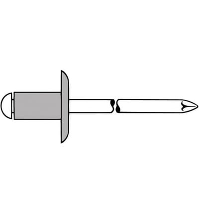 Gesipa - Blindniet PolyGrip® Nietschaft d x l 4,8 x 17 mm K16 Aluminium / Stahl 25 St.