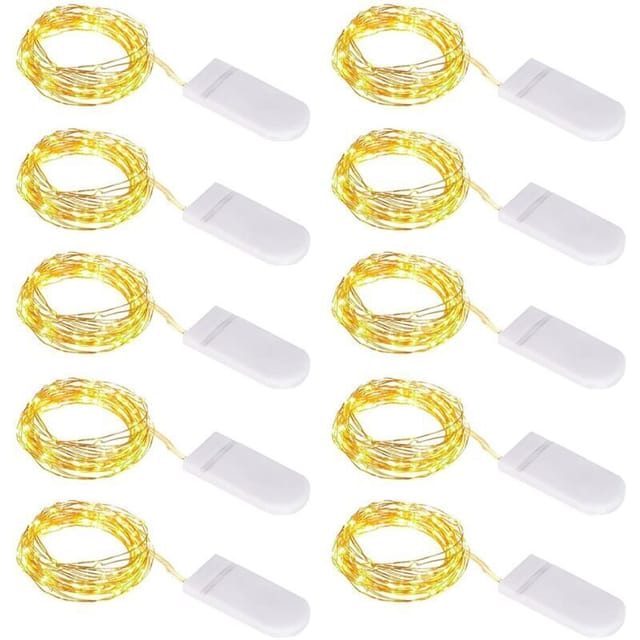 Lichterketten [20er-Pack], Mini-LED-Lichterketten, batteriebetrieben, M 0 LEDs, Kupferdraht, Innen- und Außendekorationslicht für Schlafzimmer,