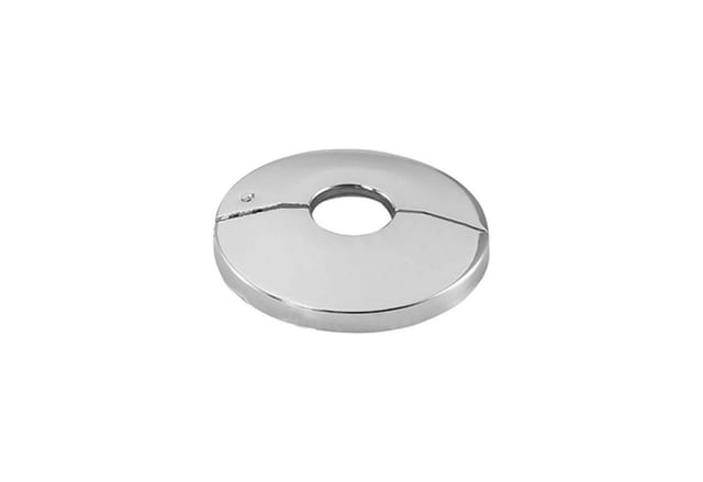 tecuro Scharnierrosette Ø 22 mm x Ø 55 mm x 10 mm - Messing verchromt